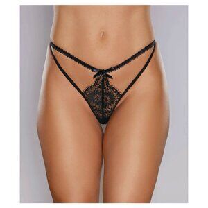 Allure Lingerie Adore Panty - Dreaming - One Size - Black